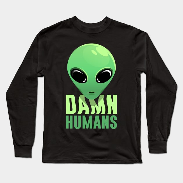 Damn Humans Long Sleeve T-Shirt by liomal